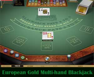 European Gold Multi-Hand Blackjack European Gold Multi-Hand Blackjack